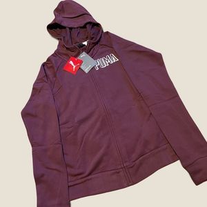 Puma - Burgundy Zip Up Hoodie - size XS